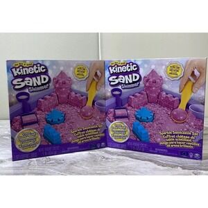 Set Of‎ 2 Kinetic Sand Crystal Pink Shimmer, 1 pound Ea